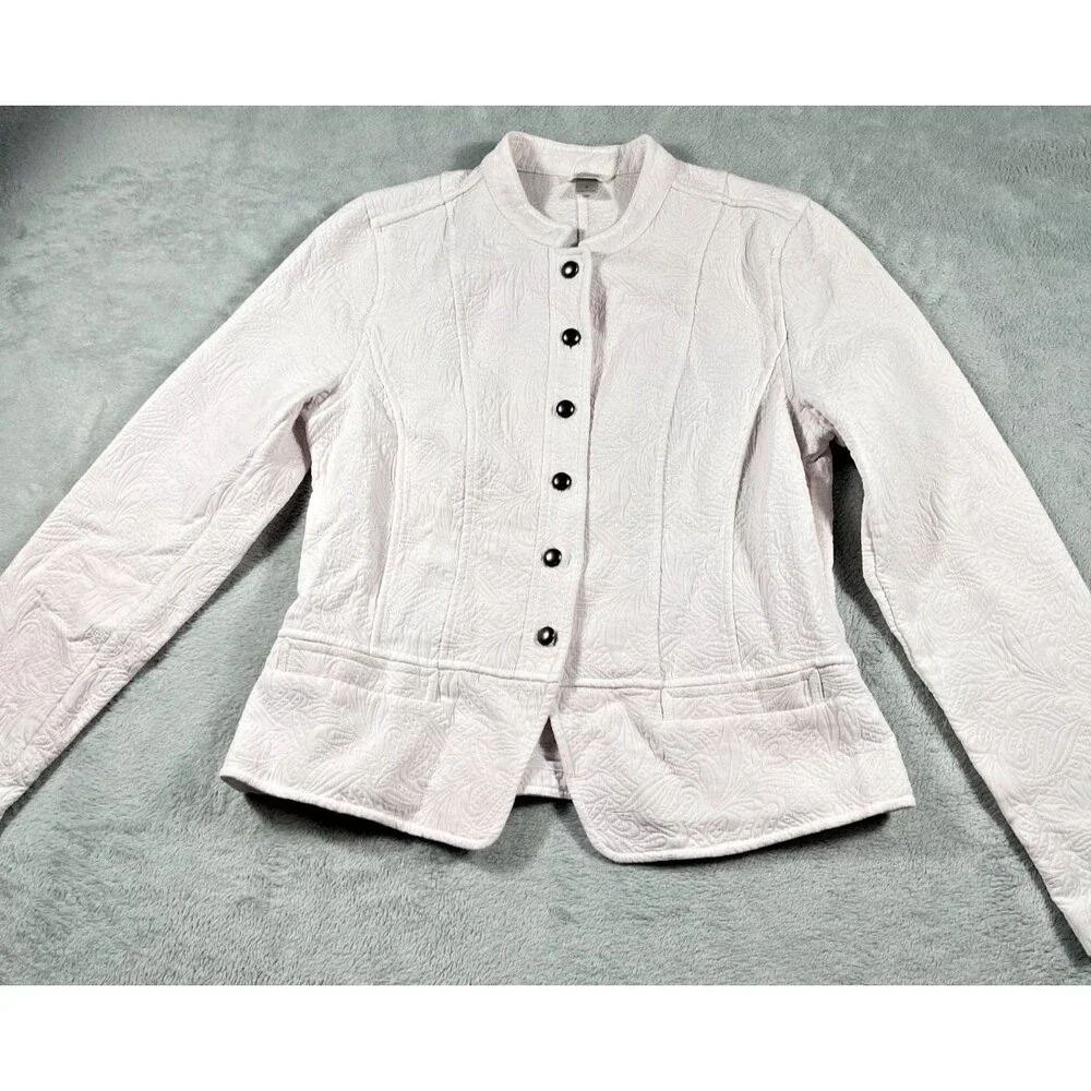 Christopher & Banks Women's Pleated Blazer Jacket Size S Button Front